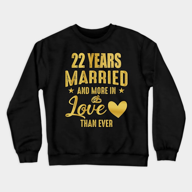 22nd Wedding Anniversary, 22 Years marriage anniversary for couples Crewneck Sweatshirt by loveshop